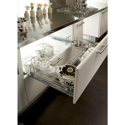 Выдвижная корзина Hafele Crystal под мойку с направляющими, 900 мм